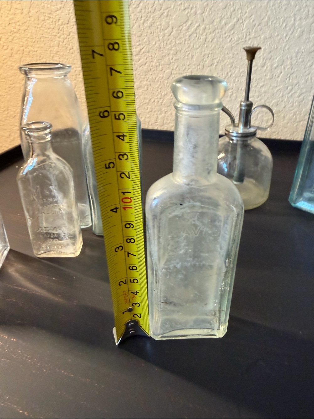 Vintage Clear & Aqua Glass Apothecary Bottles - Home Dining Display - Picture 8 of 16